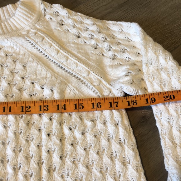 NWOT My Style white knit sweater - Picture 4 of 5